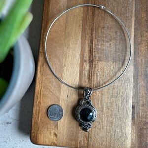 Elegant Black Pendant Necklace